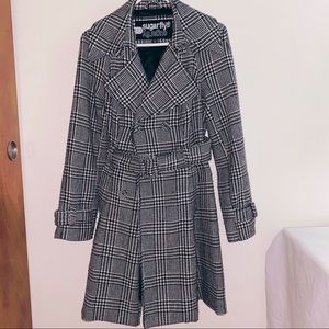 Herringbone Belted Winter Coat